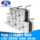 Torsi Tinggi Nema 17 Hybrid Stepper Motor 7.3kg.Cm 4 Kabel Untuk Printer 3d