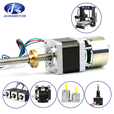 Jkongmotor NEMA 8/11/14/17/23/24/34 T5/T8/T10 Trapezoidal Thread Screw Linear Stepper Motor Dengan Motor Langkah Screw Lead