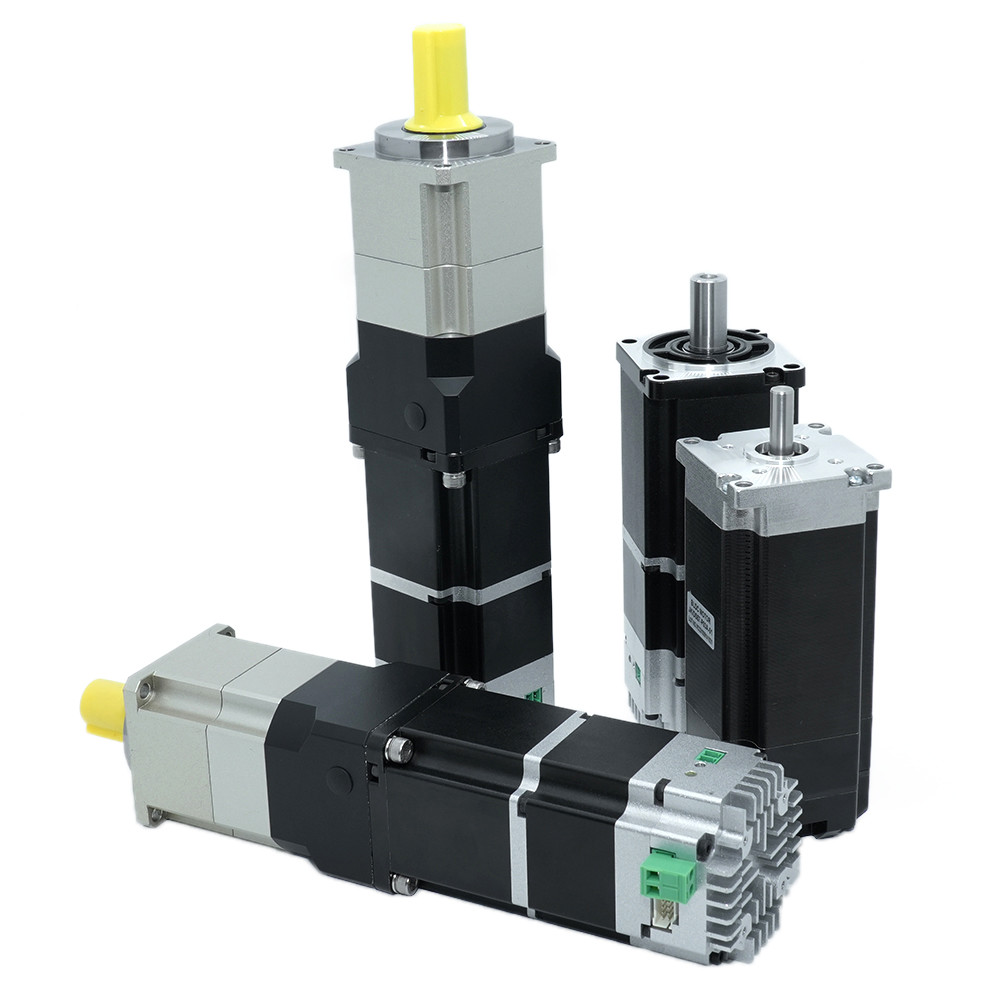 Jkongmotor 48VDC 1.27nm 400W RS485 Canopen DC Integrated Servo Motor dengan Driver Bersama dengan Brake atau Gearbox