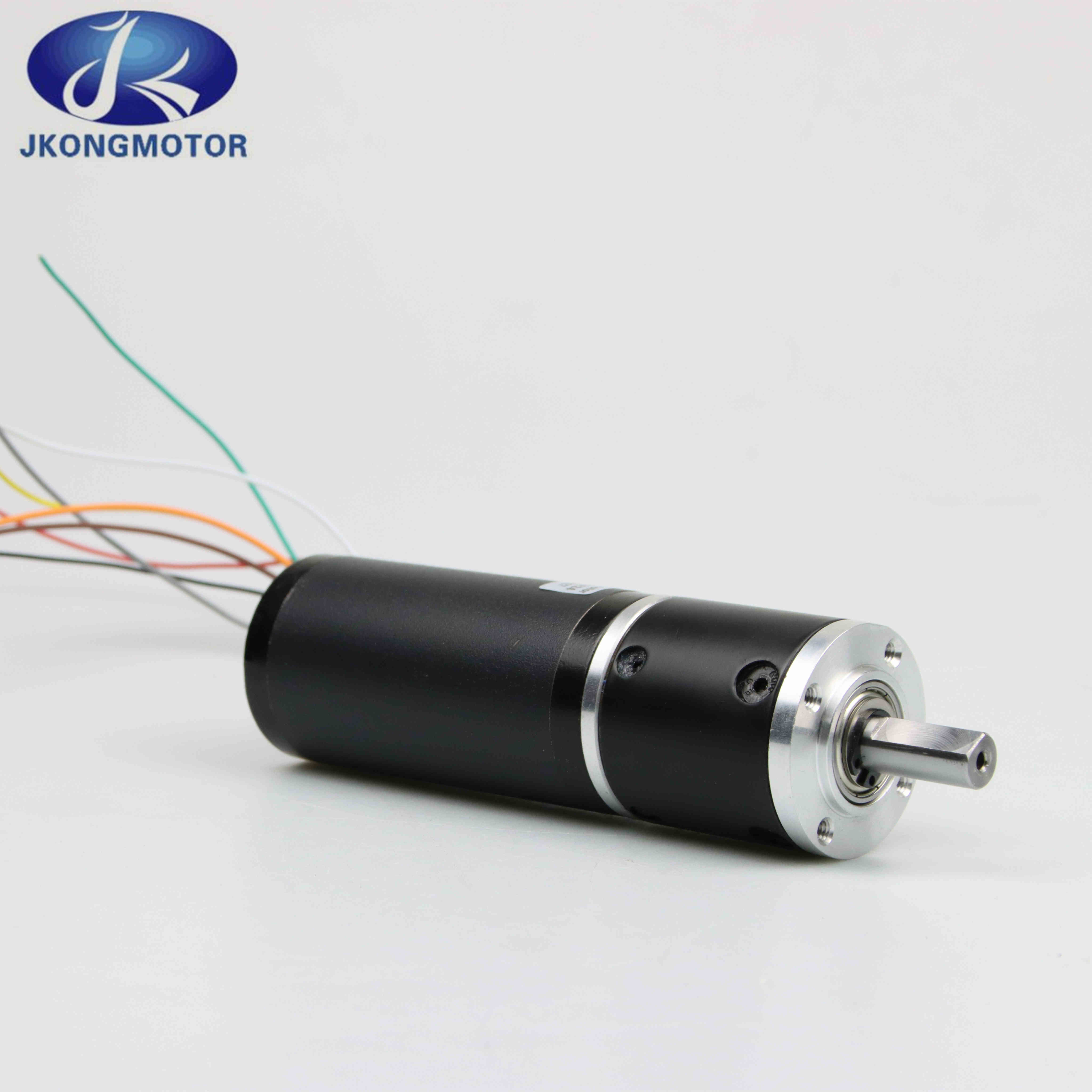 24V 62W 4000rpm Geared Electric Bldc Motor Dengan 6 Leads